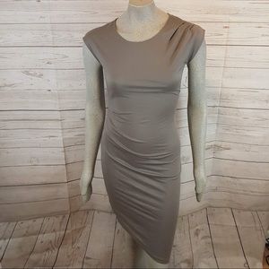 Bar III Gray Asymmetrical Sheath Dress Gg65